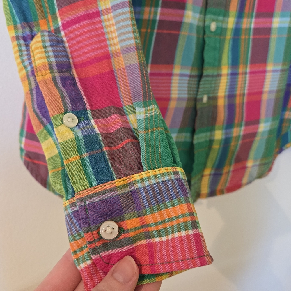 Ralph Lauren Multi Color Cotton Shirt Classic Fit Size L - Picture 8 of 12